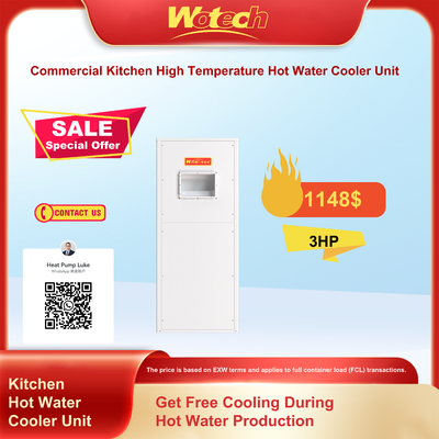 購入 R410a 380V 50Hz 3 Phase Commercial Kitchen High Temperature Hot Water Cooling Unit オンライン製造