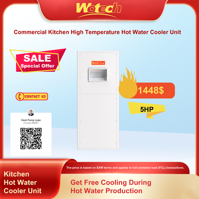 購入 R410a 5 HP Commercial Kitchen High Temperature Hot Water Cooling Unit オンライン製造