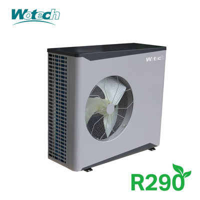 Wotech 220V 15kw 空冷式水熱源ヒートポンプ モノブロック R290 ユーロ基準 温水熱源ヒートポンプ