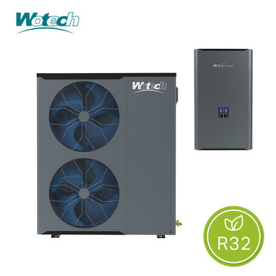 家庭用暖房 ウォテック 380V 20kw スプリット R32 空気から水への熱ポンプ ユーロ標準