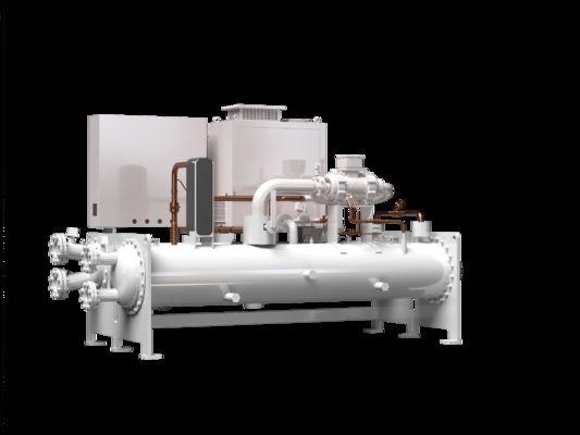 高効率水熱源ヒートポンプ地中熱暖冷房システム